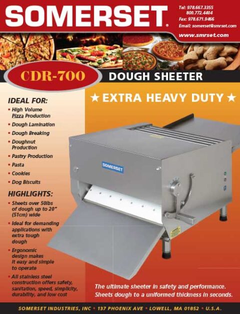 Somerset CDR-700 Heavy Duty Dough Sheeter