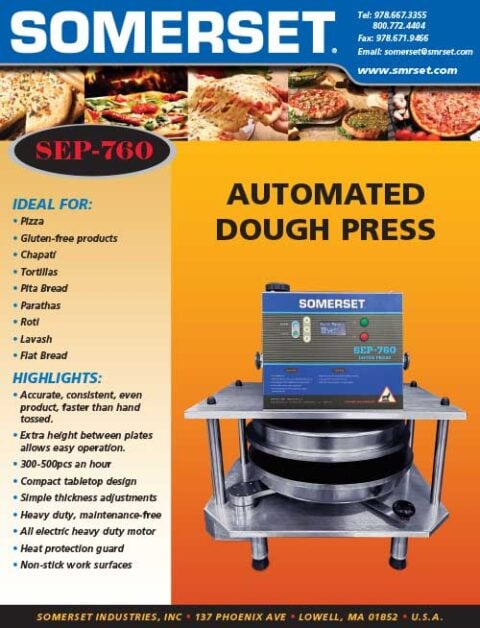Somerset SEP-760 Dough Press